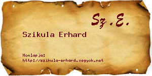 Szikula Erhard névjegykártya